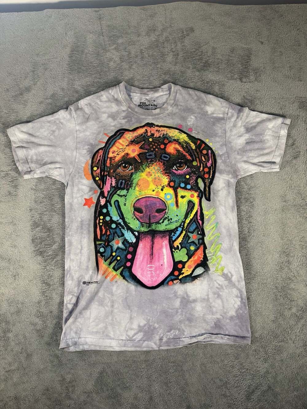 The Mountain Dean Russo Dog T-Shirt Size M Tie Dye 2017